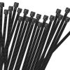HMROPE 100 bridas para cables resistentes de 8 pulgadas, bridas de plástico premium con 50 libras de resistencia a la tracción, envolturas de nailon negro autoblocantes para interiores y exteriores