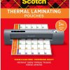 Scotch Thermal Laminating Pouches, paquete de 100, 8.9 x 11.4 pulgadas, hojas de tamaño carta (TP3854-100)