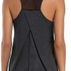 Aeuui - Camiseta de entrenamiento para mujer, malla con espalda cruzada, camisetas de yoga, Apparel de gimnasio