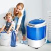 Mini lavadora portátil COSTWAY con secadora giratoria, capacidad de lavado de 5.5 lbs, lavadoras eléctricas compactas, lavadora de diseño duradero, ahorro de energía, controlador giratorio - Imagen 2