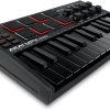 AKAI Professional MPK Mini MK3 - Controlador de teclado MIDI USB de 25 teclas con 8 pads de batería retroiluminados, 8 perillas y software de producción musical incluido (negro)