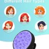 Cepillo para champú para el cabello, cepillo para el cuidado del cuero cabelludo HEETA con masajeador de cuero cabelludo de silicona suave (negro) - Imagen 6