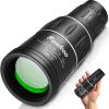 Telescopio monocular Pankoo 16X52, monoculares compactos de prisma de alta potencia para adultos, niños, alcance monocular HD para observación de aves, caza, senderismo, conciertos, viajes