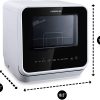 Farberware FDW05ASBWHA Lavavajillas de encimera portátil completo con tanque de agua incorporado de 5 litros, 5 programas, cuidado del bebé, lavado de vidrio y frutas, negro/blanco - Imagen 9