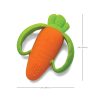 Infantino Lil' Nibble Teethers Carrot - Mordedor de silicona de textura suave para exploración sensorial y alivio de la dentición, con asas fáciles de sostener - Imagen 5