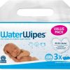 WaterWipes Toallitas húmedas originales para bebés, 99,9 % de agua, sin perfume e hipoalergénicas para pieles sensibles de recién nacidos, 3 paquetes (180 unidades)