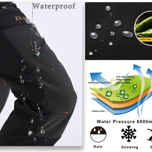 PostApparelky - Pantalones de esquí para nieve para mujer, impermeables, para senderismo, con aislamiento, para snowboard, con cremallera, en la parte inferior de la pierna - Imagen 4
