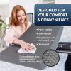 Sky Solutions Alfombrilla antifatiga - Alfombrillas de Home & Kitchen acolchadas de 3/4 pulgadas - Cojín cómodo de espuma antideslizante para escritorio de pie, oficina o piso de garaje (Mini 17"x24", negro) - Imagen 5