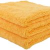Chemical Guys MIC_506_03 Toallas de microfibra premium de grado profesional, dorado, 16 x 16 pulgadas, paquete de 3