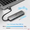 Concentrador USB uni, adaptador de concentrador de datos a USB PS4 USB 3.0 de aluminio de 4 puertos (ultradelgado) compatible con PC, MacBook Air, Mac Pro/Mini, iMac, Surface Pro, XPS, PS5, Xbox One, unidad flash, HDD móvil y más - Imagen 2