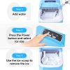 Máquina para hacer hielo Oline, máquina para hacer hielo eléctrica portátil con autolimpieza automática, 26 libras en 24 horas, 9 cubitos de hielo listos en 7 minutos, con pala de hielo y cesta (Aqua) - Imagen 7