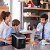 Encimera de máquina para hacer hielo Euhomy, 26 libras en 24 horas, 9 cubos listos en 6 minutos, máquina de hielo eléctrica y máquina de hielo portátil compacta con pala de hielo y cesta perfecta para el Home & Kitchen/Home & Kitchen/oficina (negro) - Imagen 6