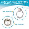 Ajustador de tamaño de anillo para anillos sueltos, paquete de 12, 2 tamaños, medidor de joyería, mandril para hacer protectores de joyería, espaciador, medidor, ajustador, juego de tensores de silicona en espiral con paño de pulido - Imagen 4
