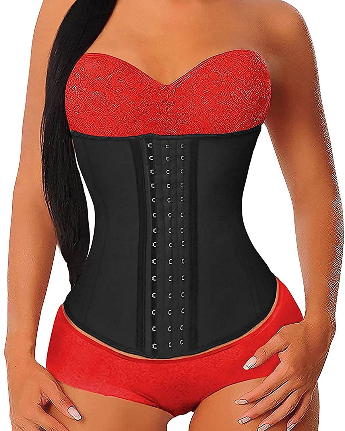 YIANNA Entrenador de cintura para mujer Underbust Latex Sport Faja Corsés  Cincher Hourglass Body Shaper