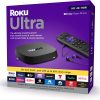 RokuUltra | Dispositivo de transmisión HD/4K/HDR/Dolby Vision con Dolby Atmos, transmisión por Bluetooth y control remoto de voz Roku con conector para auriculares y accesos directos personales, incluye cable HDMI® premium