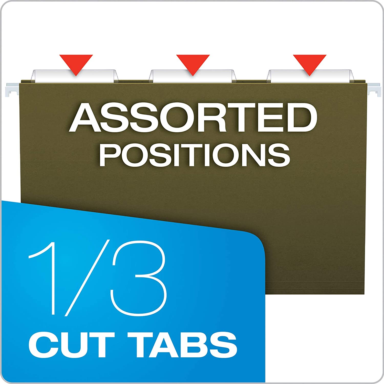 Carpetas colgantes recicladas Pendaflex, tamaño legal, verde estándar, corte 1/3, 25/BX (81621) - Imagen 4