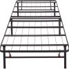 Amazon Basics Marco de cama plegable con plataforma de metal negro de 14 pulgadas con montaje sin herramientas, no necesita somier, Twin - Imagen 3
