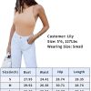ReoRia - Body sexy sin mangas con cuello halter y espalda cruzada para mujer - Imagen 4