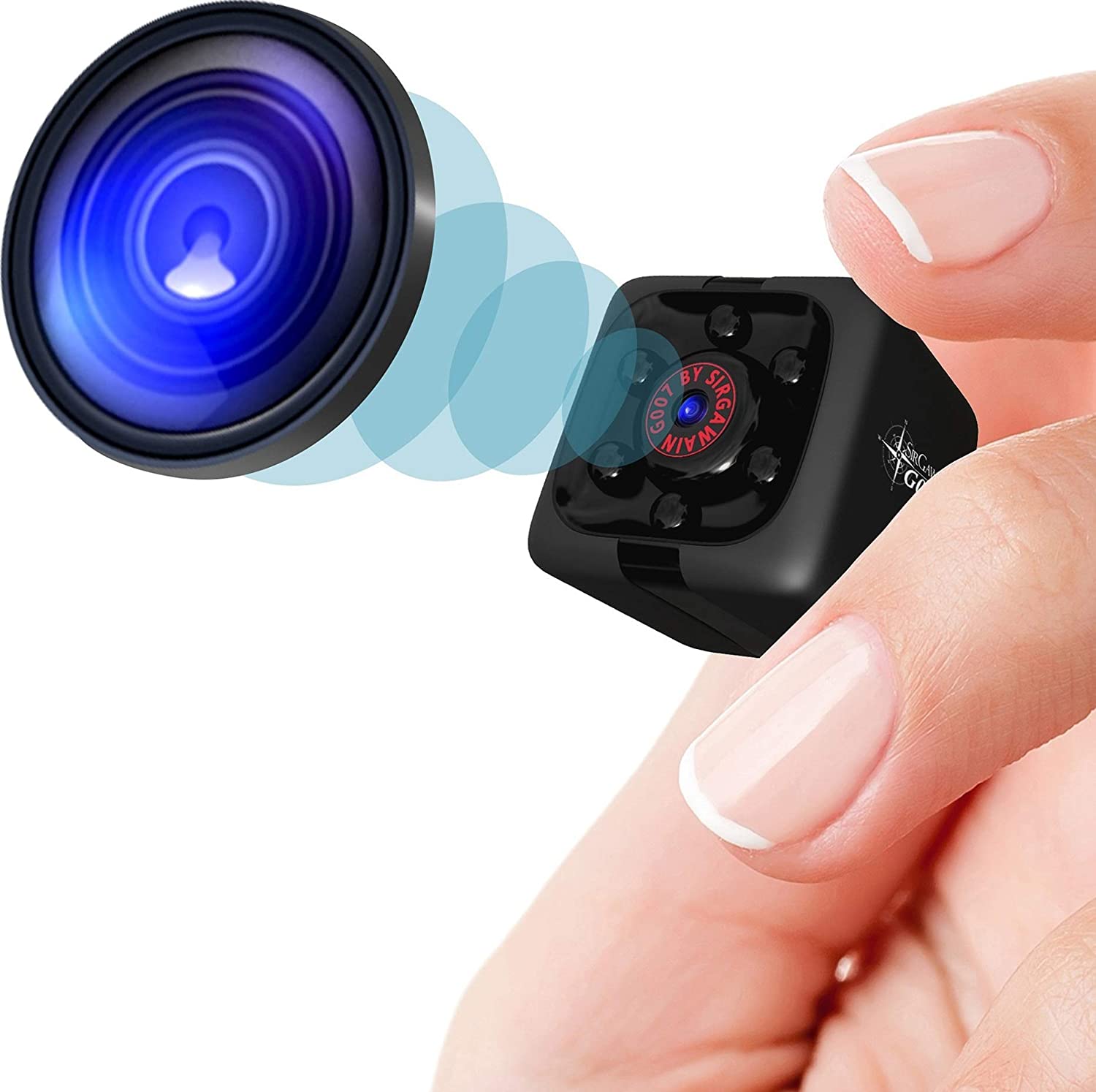 Cámara espía inalámbrica mini cámara oculta ehomful HD 1080 p portátil  pequeña niñera Cam con detección de movimiento IR visión nocturna cámara de