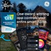 Bombilla LED inteligente GE CYNC, cambio de color, Bluetooth y Wi-Fi habilitado, compatible con Alexa y Google Assistant, regulable, base media, forma de bombilla estándar (1 paquete), el embalaje puede variar - Imagen 11