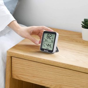 Govee Termómetro higrómetro digital Bluetooth para interiores, medidor de sensor de temperatura y humedad de la habitación con monitoreo remoto de aplicaciones, pantalla LCD grande, alertas de notificación, exportación de almacenamiento de datos de 2 años, negro - Imagen 7
