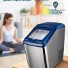 Gevi Counter Top Nugget Ice Maker con aislamiento grueso | Máquina portátil de hielo en pellets con autolimpieza | Producción silenciosa máxima de 29 lb/día | Carcasa de acero inoxidable | Diseño elegante para Home & Kitchen casera RV (azul) - Imagen 5