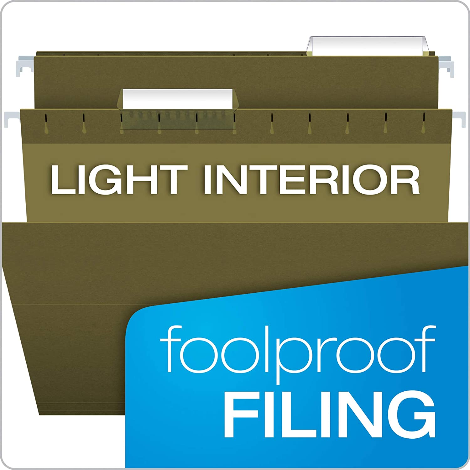 Carpetas colgantes recicladas Pendaflex, tamaño legal, verde estándar, corte 1/3, 25/BX (81621) - Imagen 7