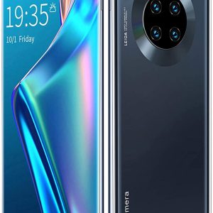 Smartphone 128gb Pantalla De CaíDa De Agua De 6.6 Pulgadas, 5g WiFi, Batería De 4500mAh, Desbloqueo De Huellas Dactilares, TeléFono con CáMara De 13-26Mp 64GB Black