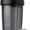 BlenderBottle Shaker Bottle Pro Series perfecto para batidos de proteínas y preentrenamiento, 24 onzas, negro