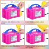 ID IDAODAN portátil de doble boquilla rosa roja 110 V 600 W bomba de soplador de globos eléctrico/inflador de globos eléctrico para decoración - Imagen 4