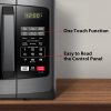 Toshiba EM925A5A-BS Horno de microondas con modo ECO de encendido/apagado de sonido e iluminación LED, 0.9 pies cúbicos/900 W, acero inoxidable negro - Imagen 4