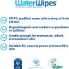 WaterWipes Toallitas húmedas originales para bebés, 99,9 % de agua, sin perfume e hipoalergénicas para pieles sensibles de recién nacidos, 3 paquetes (180 unidades) - Imagen 2