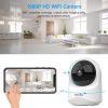 Cámara de monitor de bebé, cámara de seguridad inalámbrica Wansview 1080PHD para el Home & Kitchen, cámara WiFi para Pets para perros y gatos, audio de 2 vías, visión nocturna, funciona con Alexa Q6-W... - Imagen 3