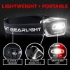 GearLight LED Head Lamp - Paquete de 2 linternas frontales para exteriores con diadema ajustable para adultos y niños - Artículos esenciales para caminatas y campamentos - S500﻿ - Imagen 3