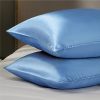 Bedsure - Juego de 2 fundas de almohada de satén estándar, color azul aireado, para el cabello y la piel, 20 x 26 pulgadas, fundas de almohada de satén, 2 unidades con cierre de sobre - Imagen 4