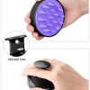 Cepillo para champú para el cabello, cepillo para el cuidado del cuero cabelludo HEETA con masajeador de cuero cabelludo de silicona suave (negro) - Imagen 2