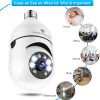 Cámara de seguridad con bombilla, SYMYNELEC Cámara IP panorámica de 360 grados con giro e inclinación, 2,4 GHz WiFi 1080P Cámara de vigilancia inteligente para el Home & Kitchen con alarma de detección de movimiento Visión nocturna Habla bidireccional Interior Exterior E27 - Imagen 8