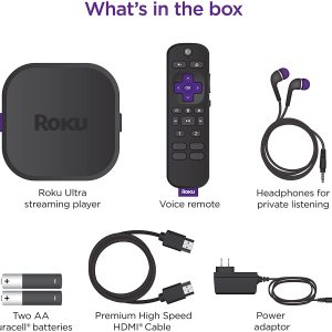 RokuUltra | Dispositivo de transmisión HD/4K/HDR/Dolby Vision con Dolby Atmos, transmisión por Bluetooth y control remoto de voz Roku con conector para auriculares y accesos directos personales, incluye cable HDMI® premium - Imagen 7