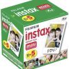 Película instantánea Fujifilm Instax Mini, paquete de 10 hojas × 5 (50 tomas en total)