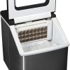 Frigidaire EFIC452-SSBLACK XL Maker, hace 40 libras. de cubitos de hielo cuadrados transparentes al día, acero inoxidable negro - Imagen 3