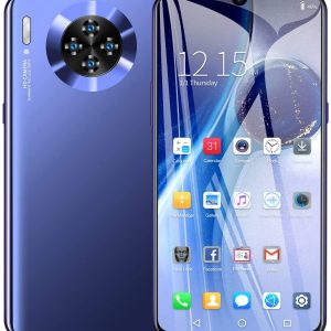 KTXX Teléfono Móvil, Pantalla Gota Agua 6.3″, Teléfono Inteligente con Cámara, Cámara Cuádruple, Teléfonos Inteligentes Sin SIM Desbloqueados, Huella Digital, Identificación Facial