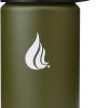 HYDRO CELL Botella de agua de acero inoxidable con pajita y tapas de boca ancha (64oz 40oz 32oz 24oz 18oz 14oz) - Mantiene los líquidos perfectamente calientes o fríos con diseño deportivo de doble pared aislado al vacío a prueba de sudor (Army 14oz) - Imagen 2