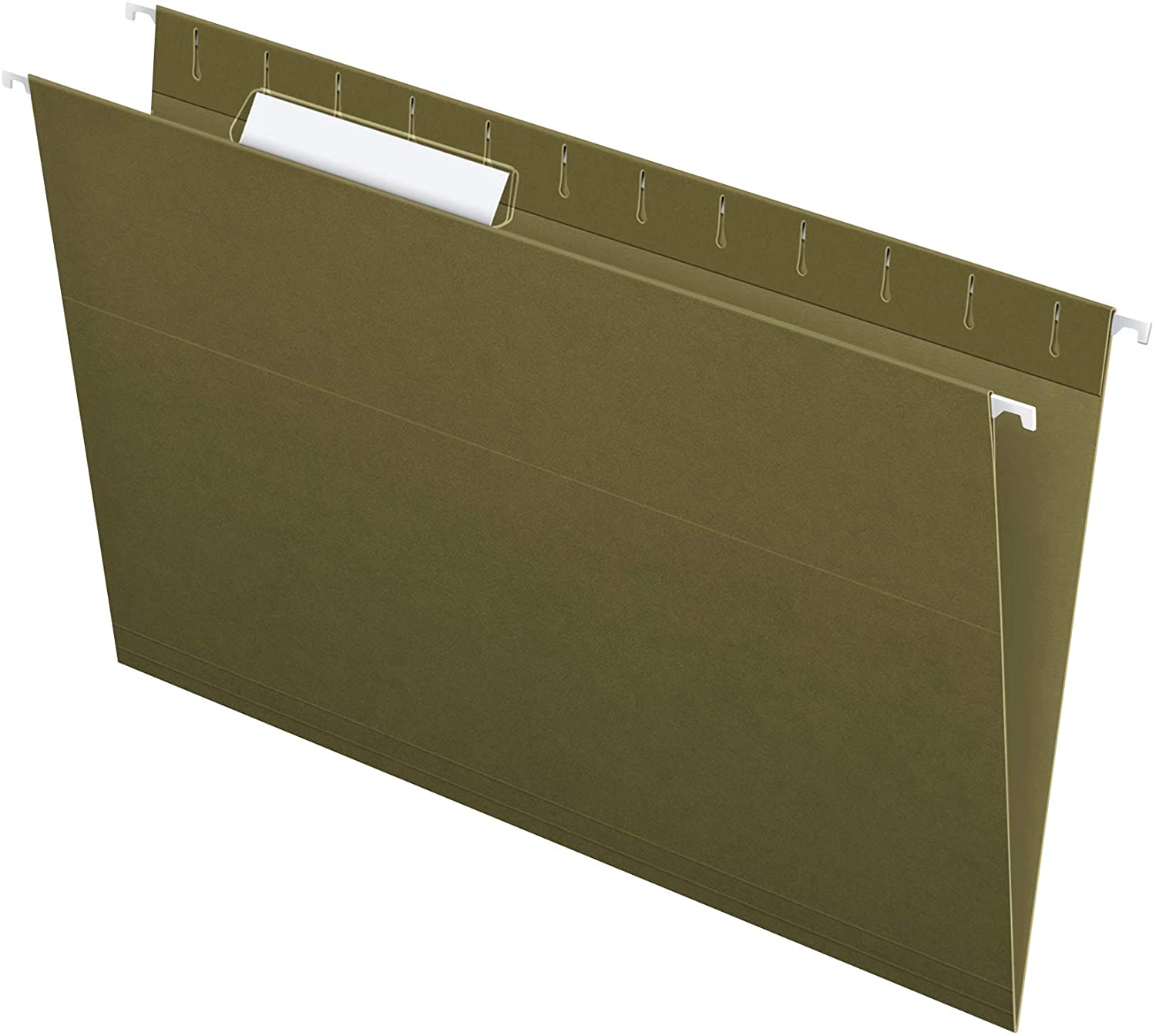 Carpetas colgantes recicladas Pendaflex, tamaño legal, verde estándar, corte 1/3, 25/BX (81621)