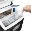 Euhomy máquina para hacer hielo encimera, 40 libras/24 horas de autolimpieza automática, 24 cubitos de hielo en 13 minutos, máquina portátil compacta para hacer cubitos de hielo, con pala de hielo y cesta, perfecta para el Home & Kitchen/Home & Kitchen/oficina/bar (negro) - Imagen 3