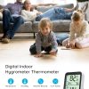Govee Termómetro higrómetro digital Bluetooth para interiores, medidor de sensor de temperatura y humedad de la habitación con monitoreo remoto de aplicaciones, pantalla LCD grande, alertas de notificación, exportación de almacenamiento de datos de 2 años, negro - Imagen 2