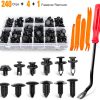 GOOACC 240 clips de retención de parachoques para coche, remaches de plástico, sujetadores, kit de retención de empuje, tamaños más populares, juego de remaches de pasador de empuje automático, clips de guardabarros de panel de puerta para GM Ford Toyota Honda Chrysler - Imagen 2