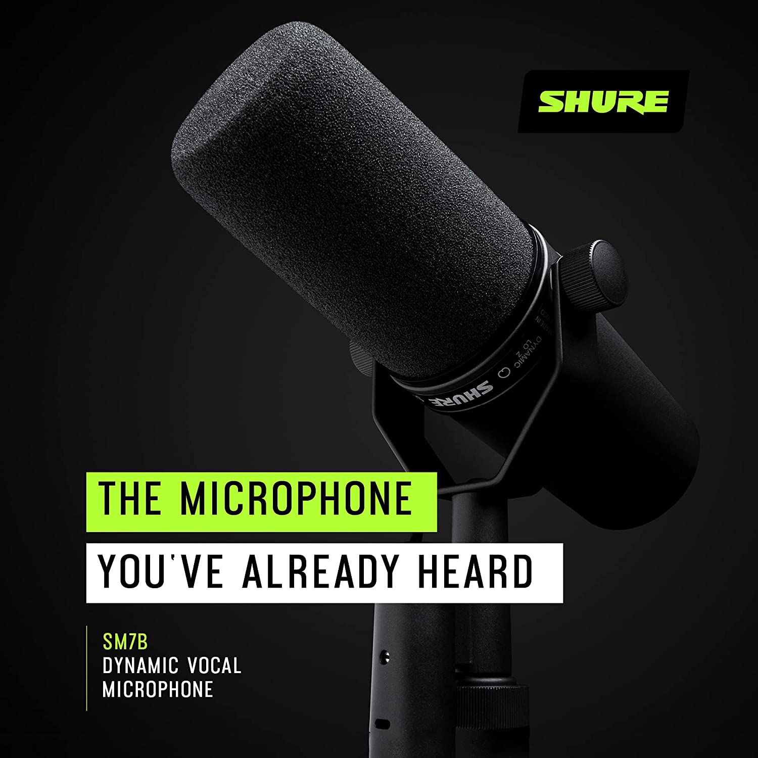 Shure SM7B Micrófono dinámico vocal para transmisión, podcast y