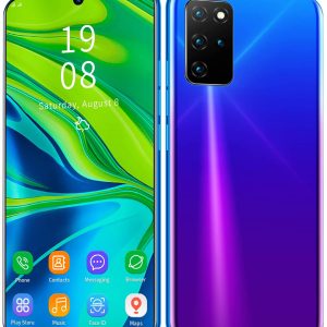 WYXR S20U Lo último Desbloqueado Smartphone 6GB + 128GB, 32MP + 16MP Pantalla Grande de 7.5 Pulgadas, 6800 mAh Android 10.0 Reconocimiento Facial,Purple