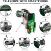Telescopio monocular Pankoo 40X60 Monocular de alta potencia para adultos con adaptador de teléfono, trípode y correa de mano Monocular de visión nocturna baja equipado con prisma BAK4 para observación de aves Caza Viajes Concierto - Imagen 2