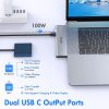 Adaptadores USB C Hub para MacBook Pro 2020, MacBook Pro Adaptador USB MacBook HDMI Multiport Mac Dongle Accesorios para MacBook Pro Air 2020-2018 con 4K HDMI, 2 puertos USB 3.0, SD/TF, Thunderbolt 3, USB C - Imagen 5